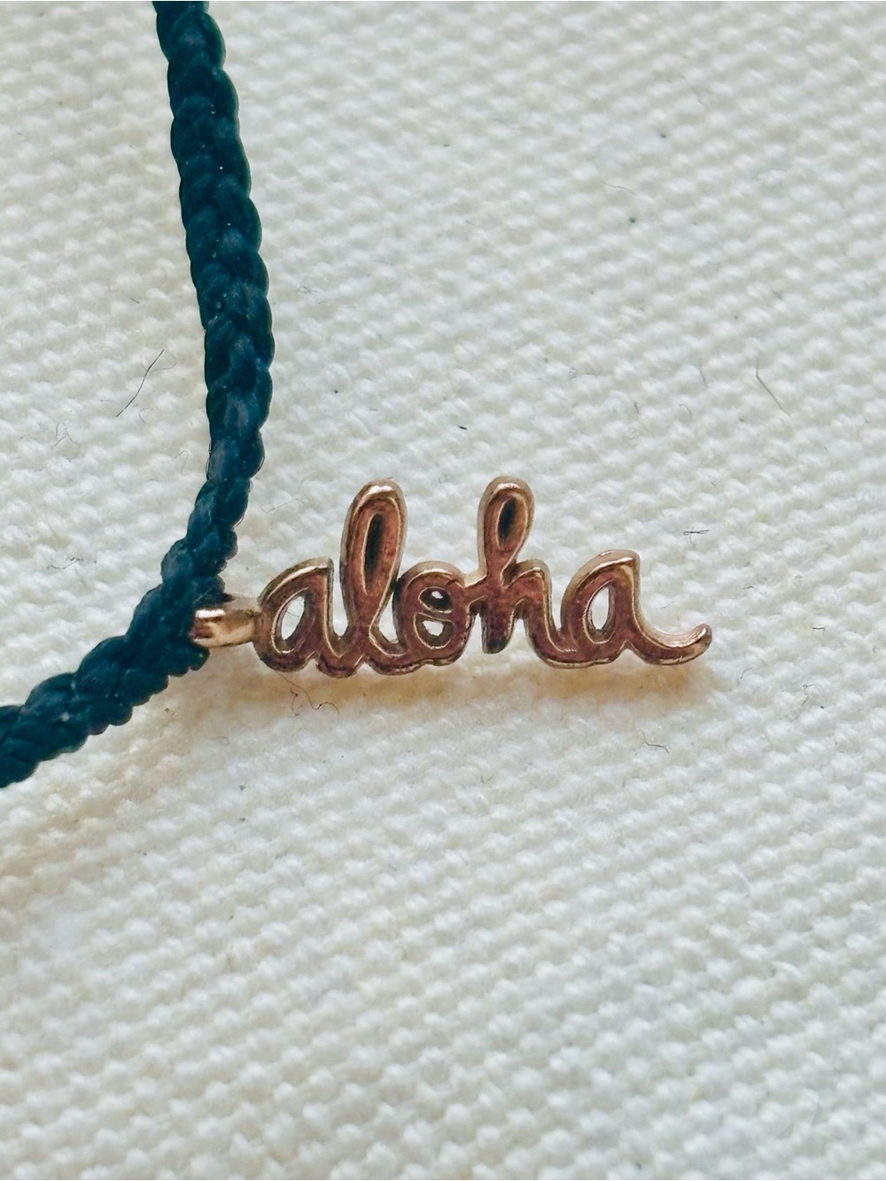 Pura Vida Adjustable Black Aloha Bracelet with Charm